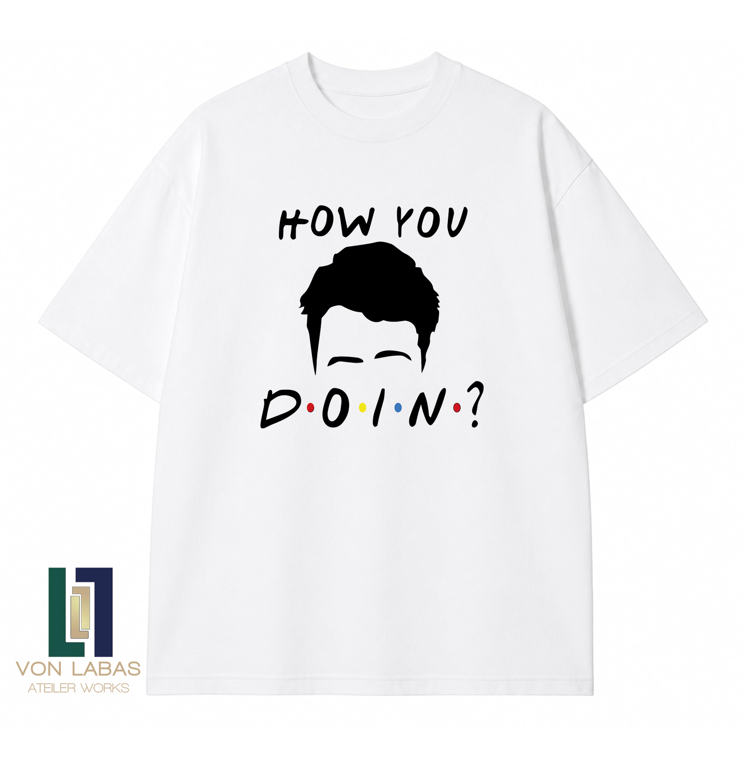 Friends Joey Silüet Baskılı Oversize T-Shirt