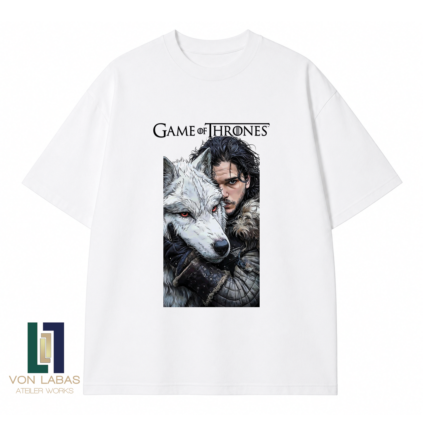 Game Of Thrones Jon Snow Kurt Baskılı Oversize T-Shirt