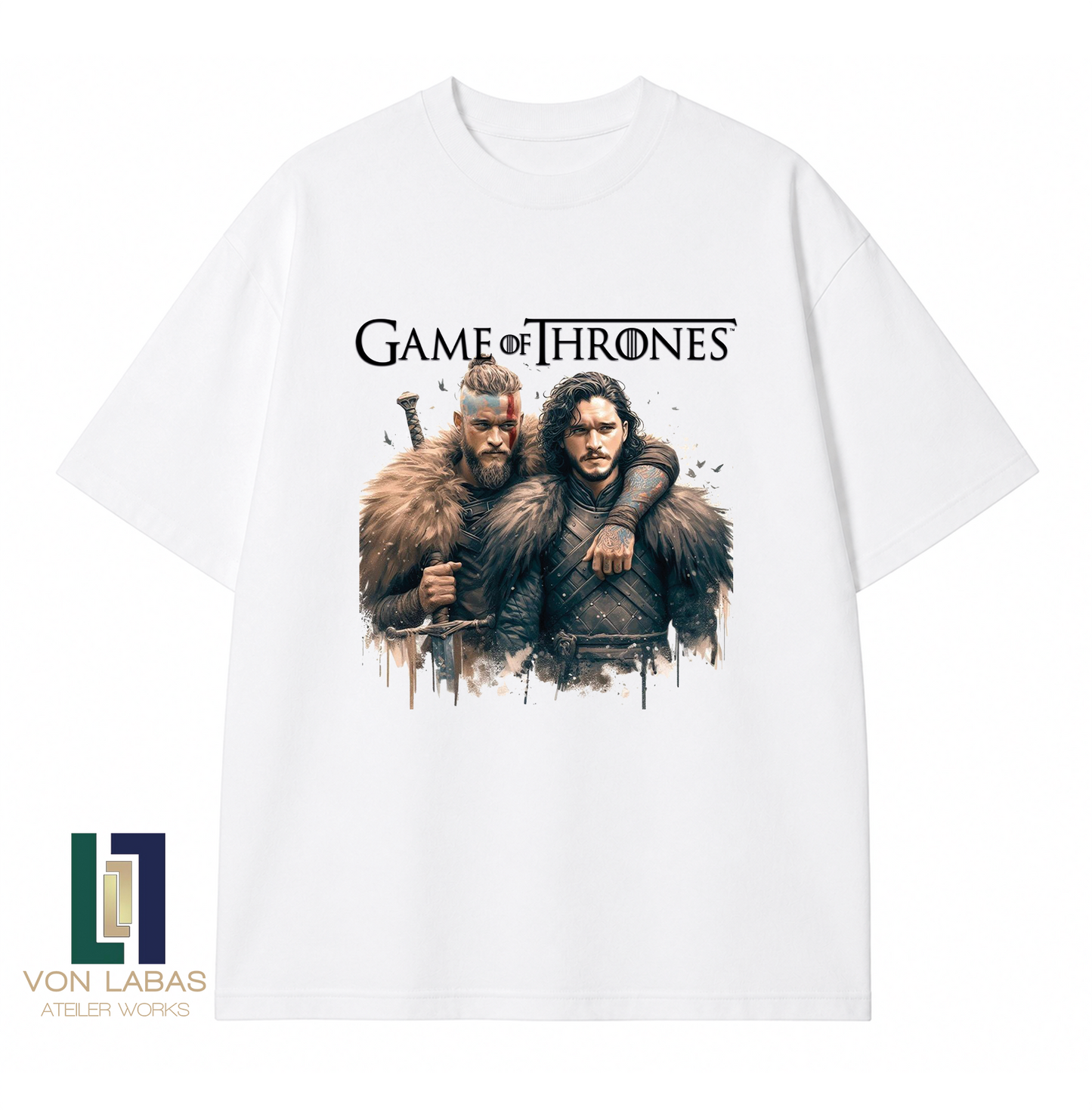Game Of Thrones Jon Snow Savaşçı Baskılı Oversize T-Shirt