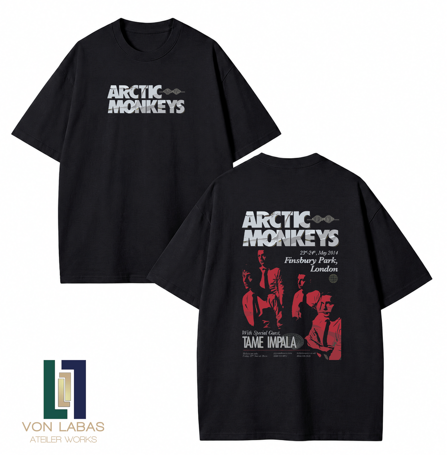 Arctic Monkeys Tame Impala Tour Baskılı Oversize T-Shirt