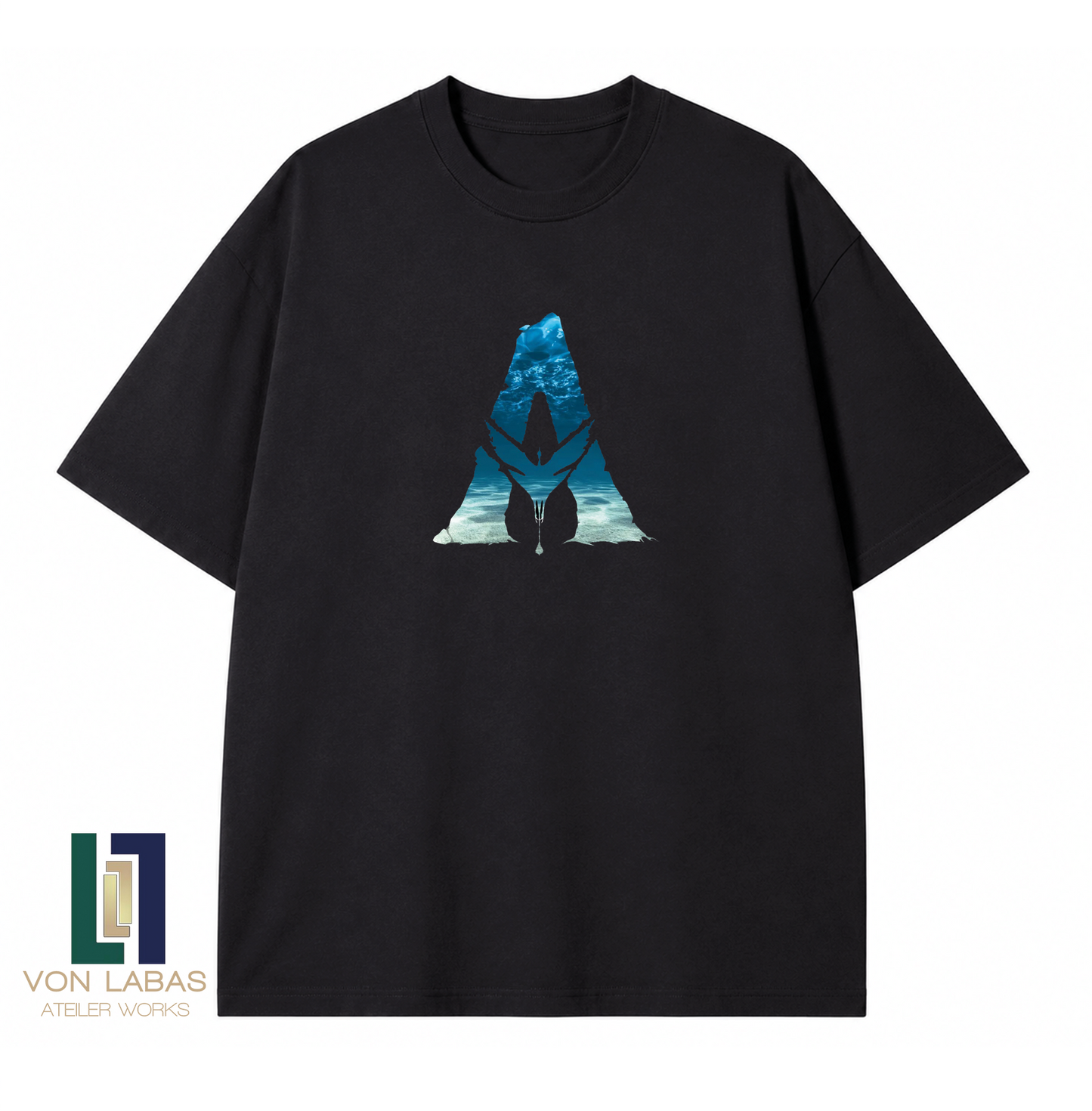 Avatar Su Altı Logo Baskılı Oversize T-Shirt