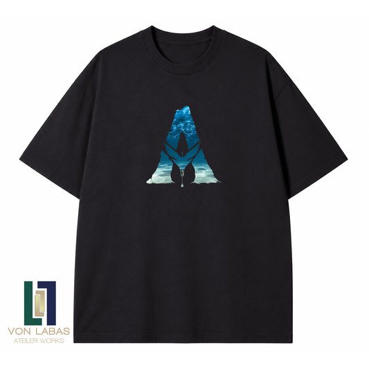 Avatar Su Altı Logo Baskılı Oversize T-Shirt