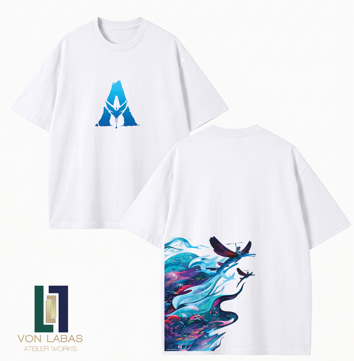 Avatar Deniz Sahnesi Baskılı Oversize T-Shirt