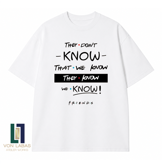 Friends They Don't Know Baskılı Oversize T-Shirt