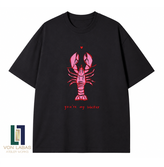 Friends You're My Lobster Baskılı Oversize T-Shirt