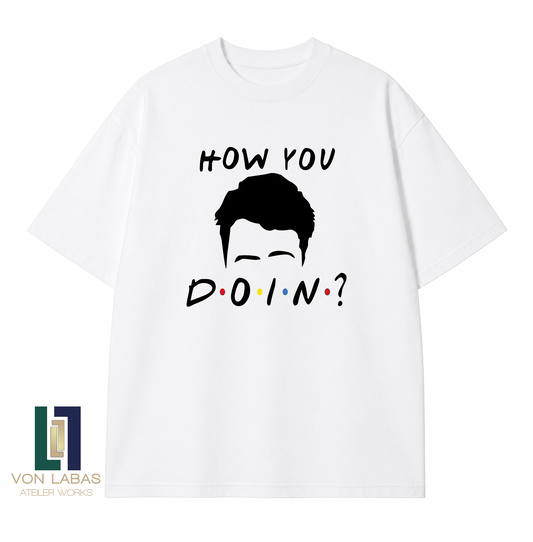 Friends Joey Silüet Baskılı Oversize T-Shirt