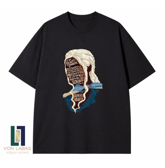 Game Of Thrones Daenerys Targaryen Baskılı Oversize T-Shirt
