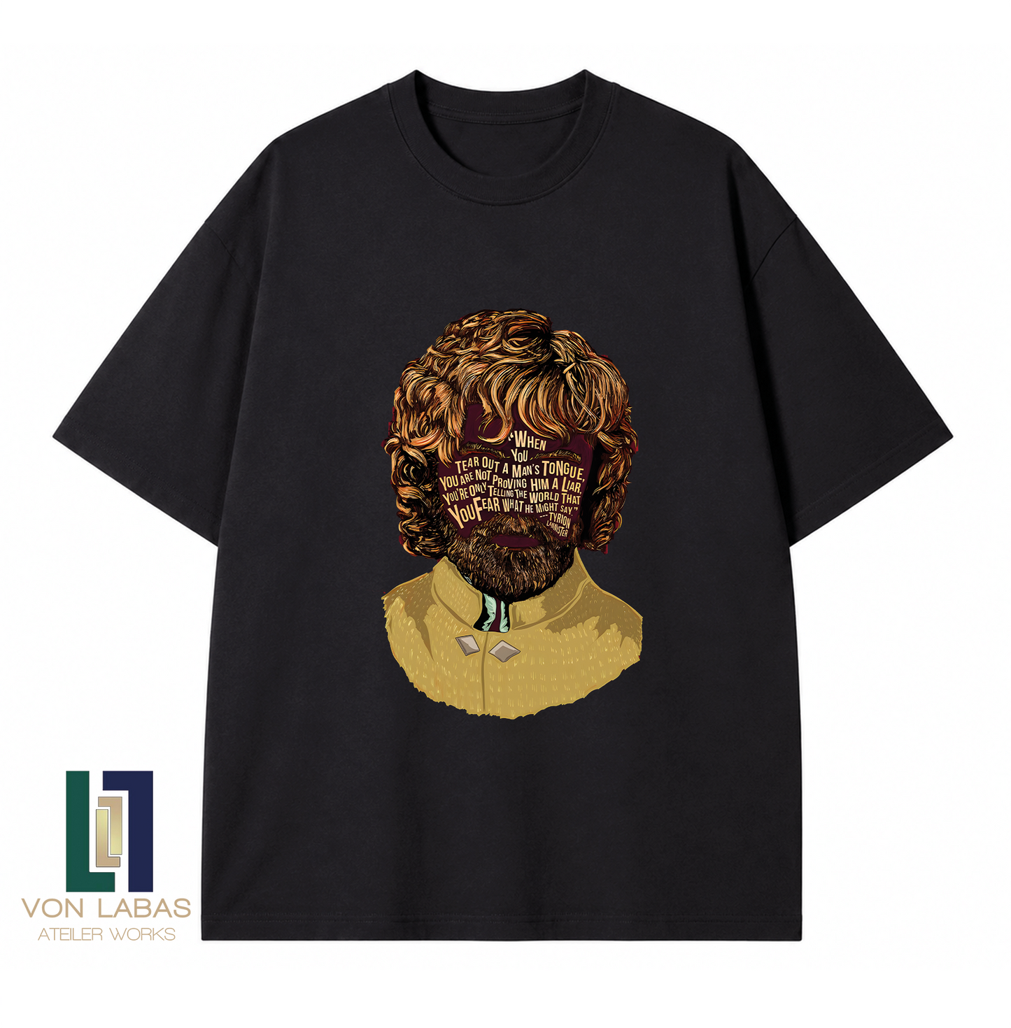Game Of Thrones Tyrion Lannister Baskılı Oversize T-Shirt