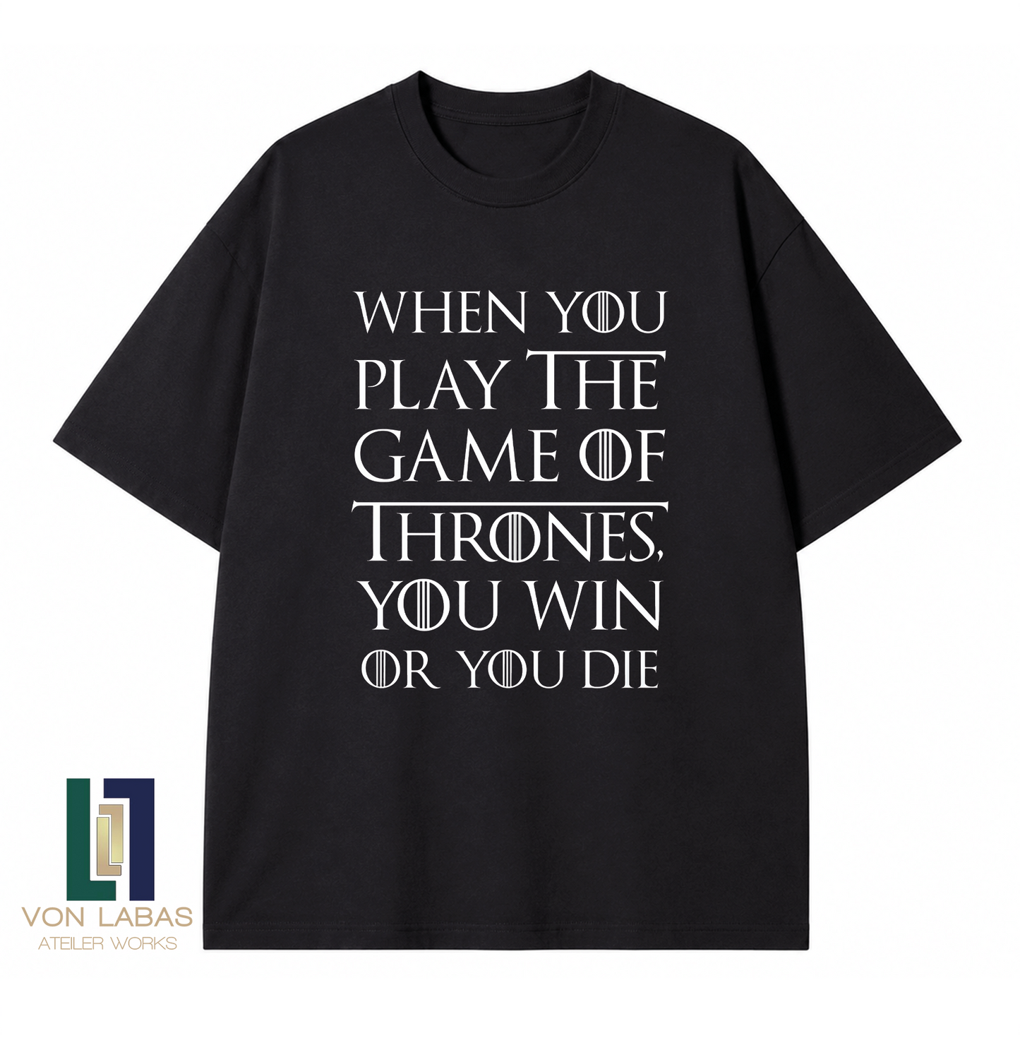 Game Of Thrones Win Or Die Baskılı Oversize T-Shirt