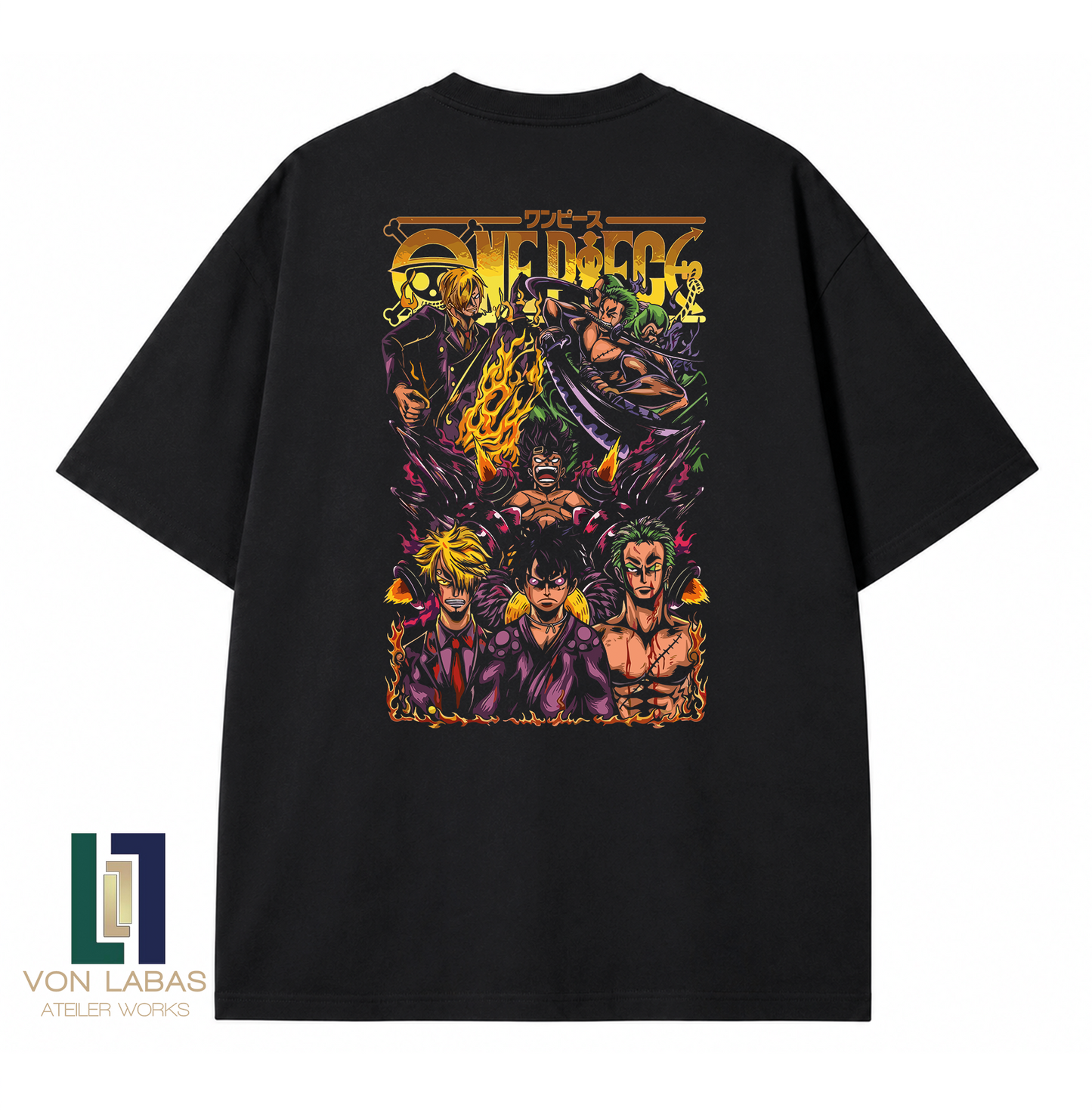 One Piece Baskılı Oversize T-Shirt