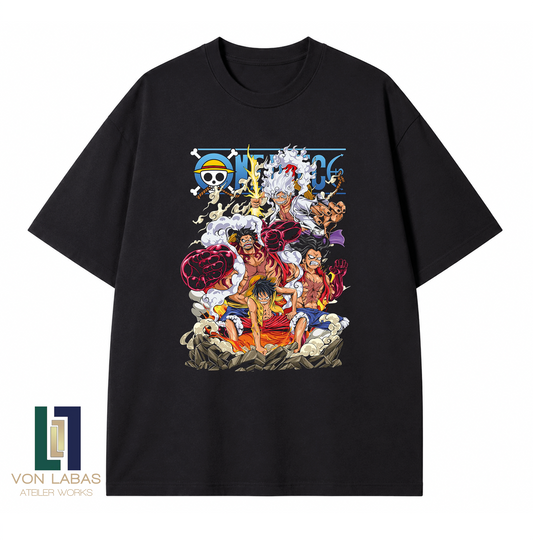 One Piece Baskılı Oversize T-Shirt