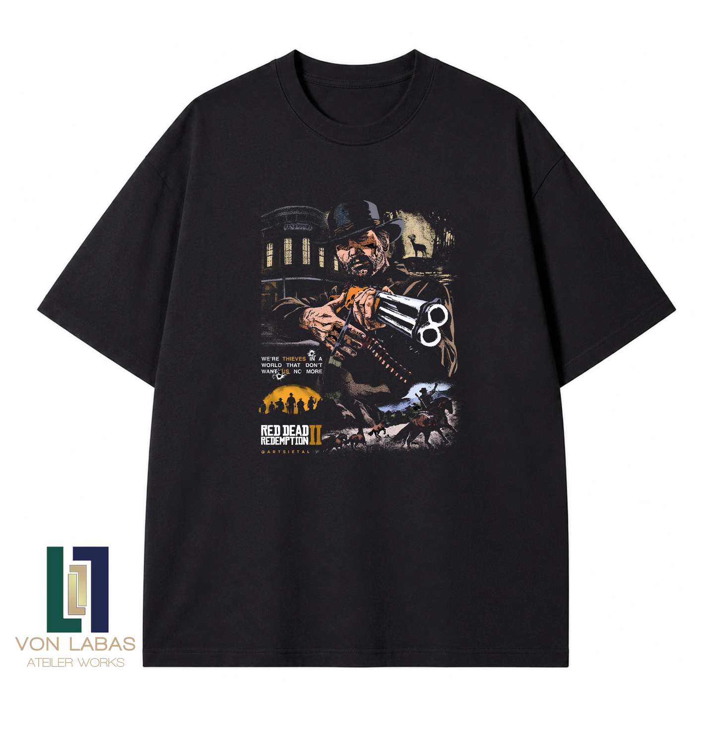 Red Dead Redemption Baskılı Oversize T-Shirt