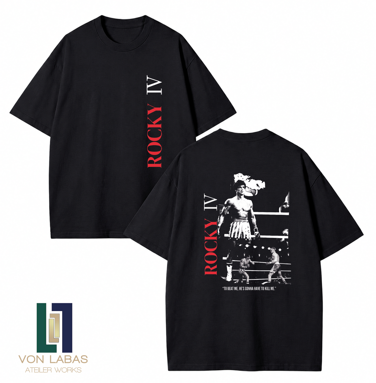 Rocky Baskılı Oversize T-Shirt