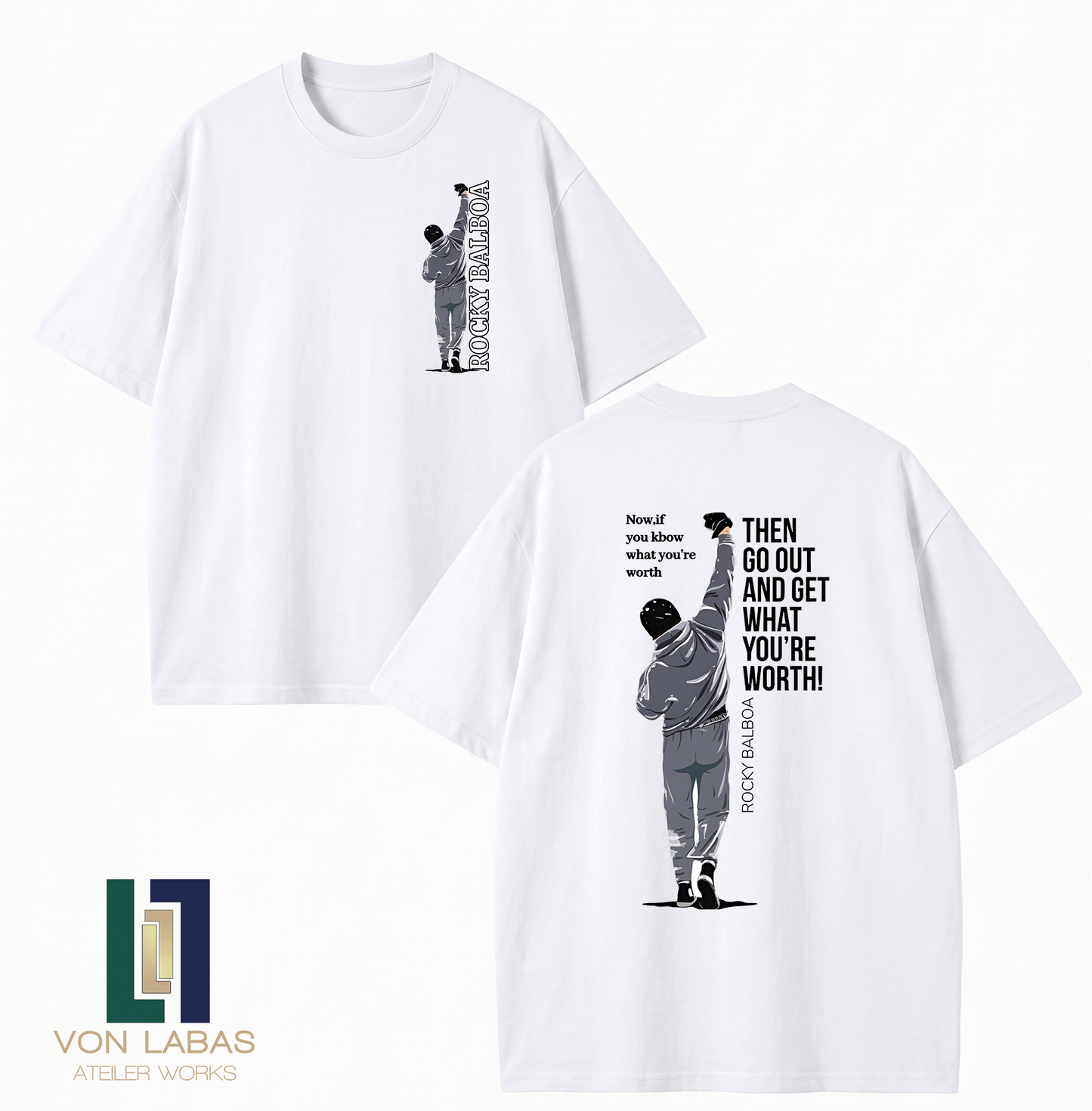 Rocky Baskılı Oversize T-Shirt
