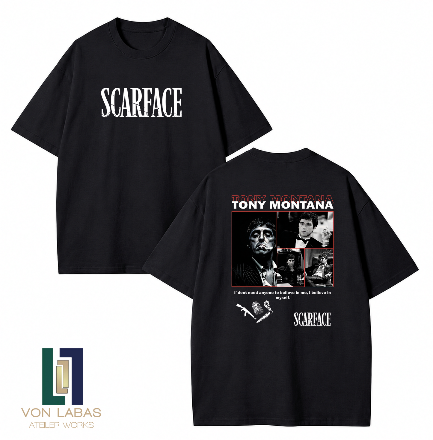 Scarface Baskılı Oversize T-Shirt