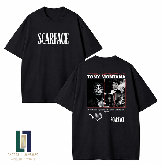 Scarface Baskılı Oversize T-Shirt