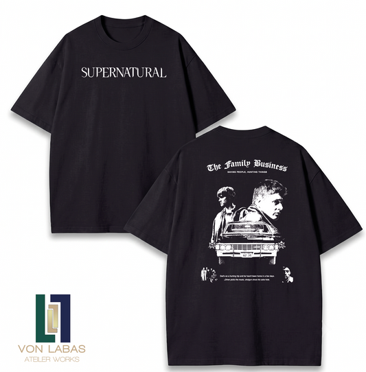 Supernatural Baskılı Oversize T-Shirt