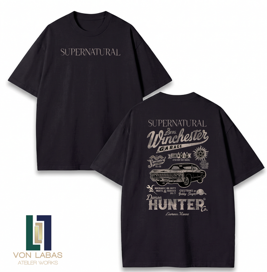 Supernatural Baskılı Oversize T-Shirt