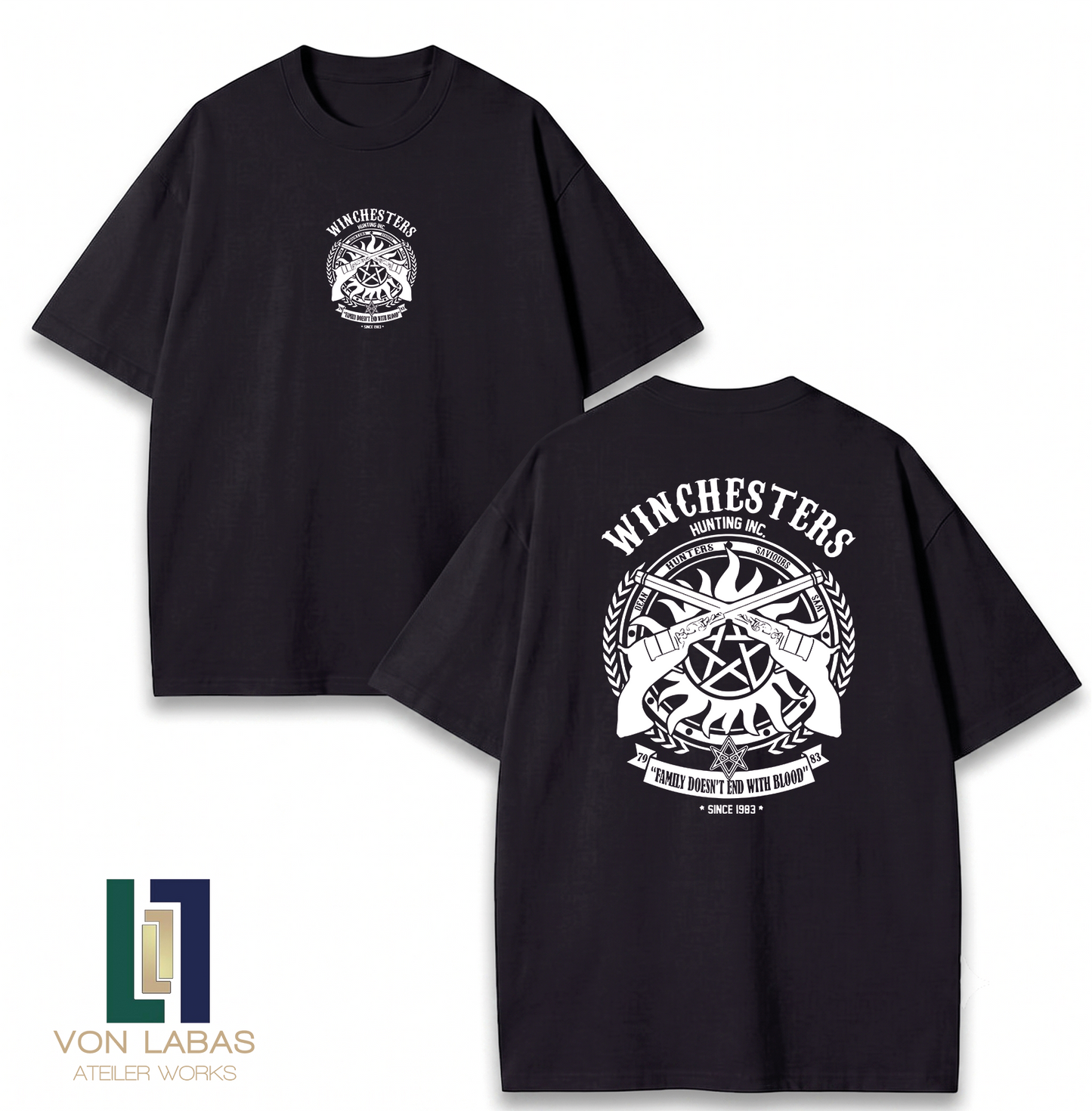 Supernatural Baskılı Oversize T-Shirt
