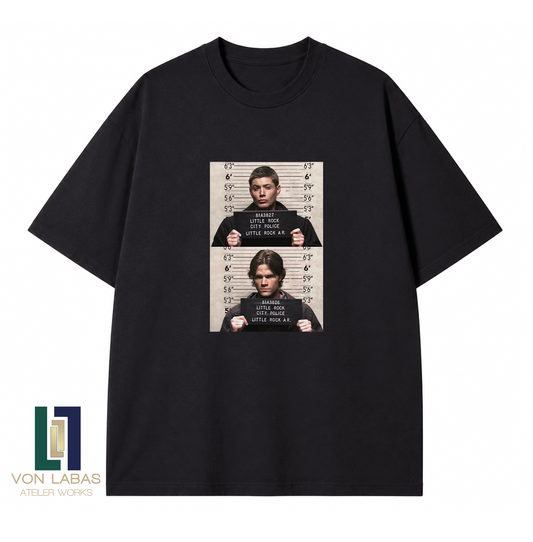 Supernatural Baskılı Oversize T-Shirt