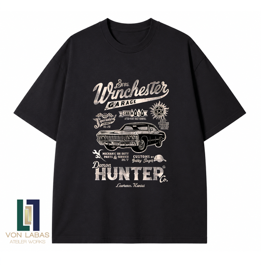 Supernatural Baskılı Oversize T-Shirt