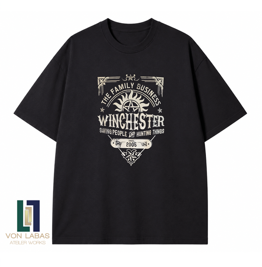 Supernatural Baskılı Oversize T-Shirt