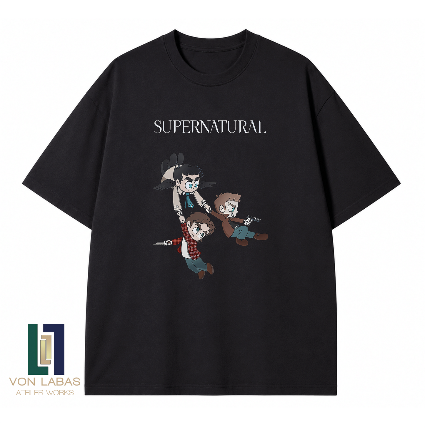 Supernatural Baskılı Oversize T-Shirt