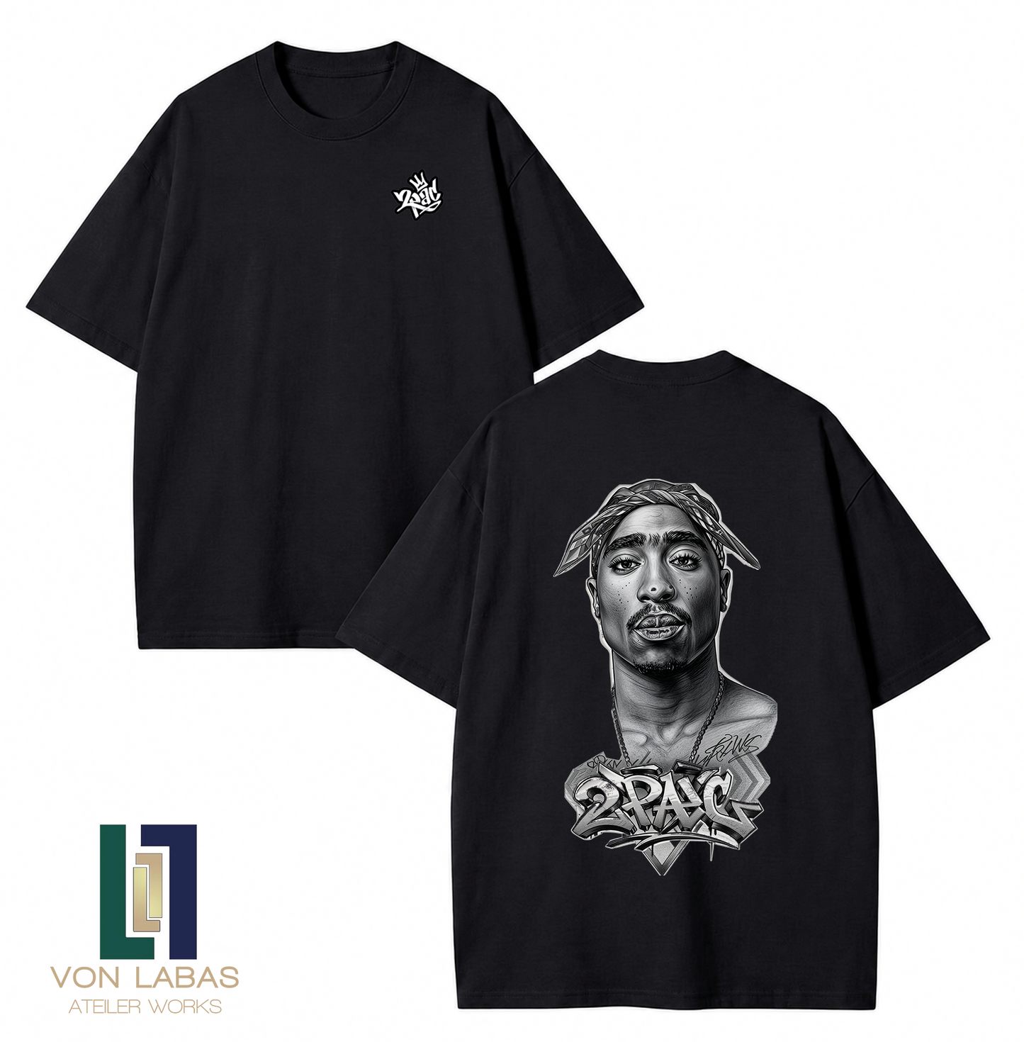 Tupac Baskılı Oversize T-Shirt