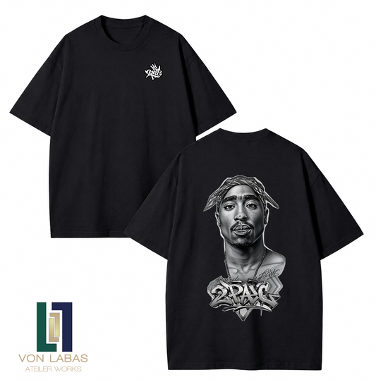 Tupac Baskılı Oversize T-Shirt