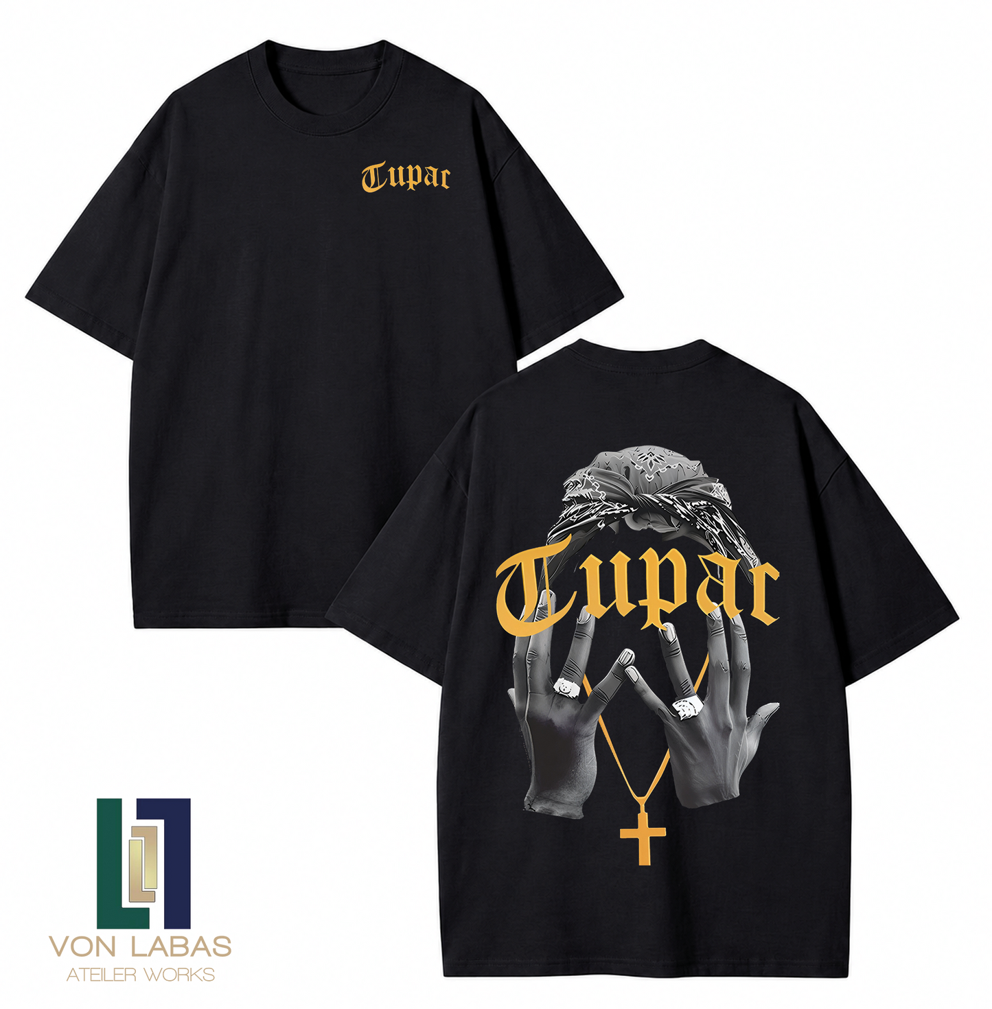 Tupac Baskılı Oversize T-Shirt