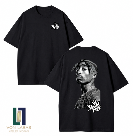 Tupac Baskılı Oversize T-Shirt