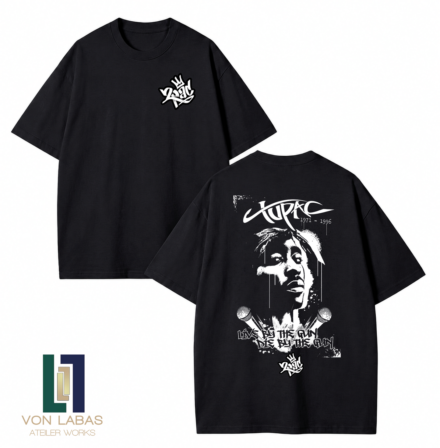 Tupac Baskılı Oversize T-Shirt