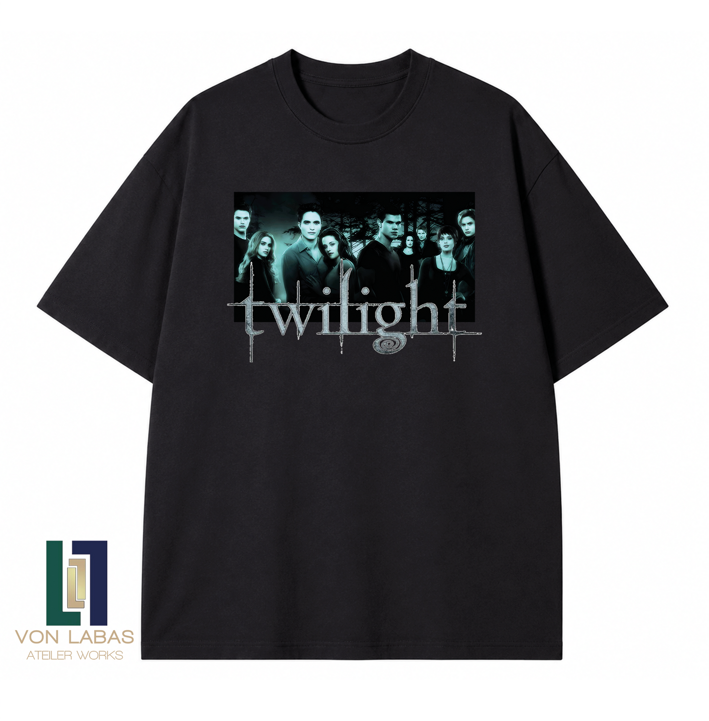 Twilight Baskılı Oversize T-Shirt