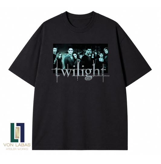 Twilight Baskılı Oversize T-Shirt