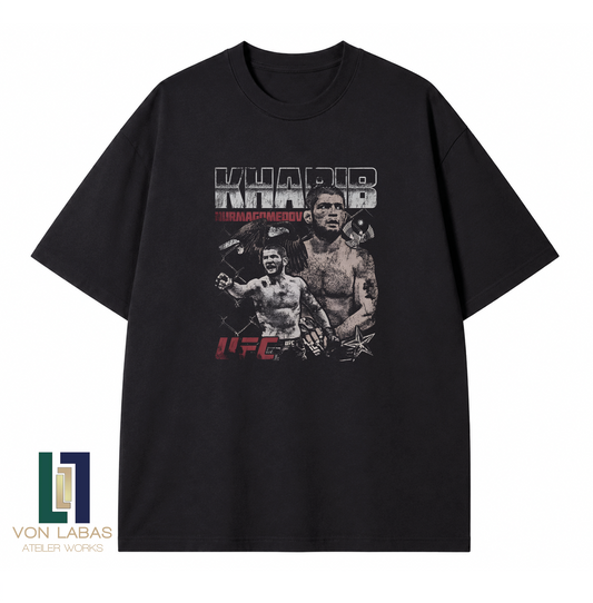 UFC Khabib Nurmagomedov Baskılı Oversize T-Shirt