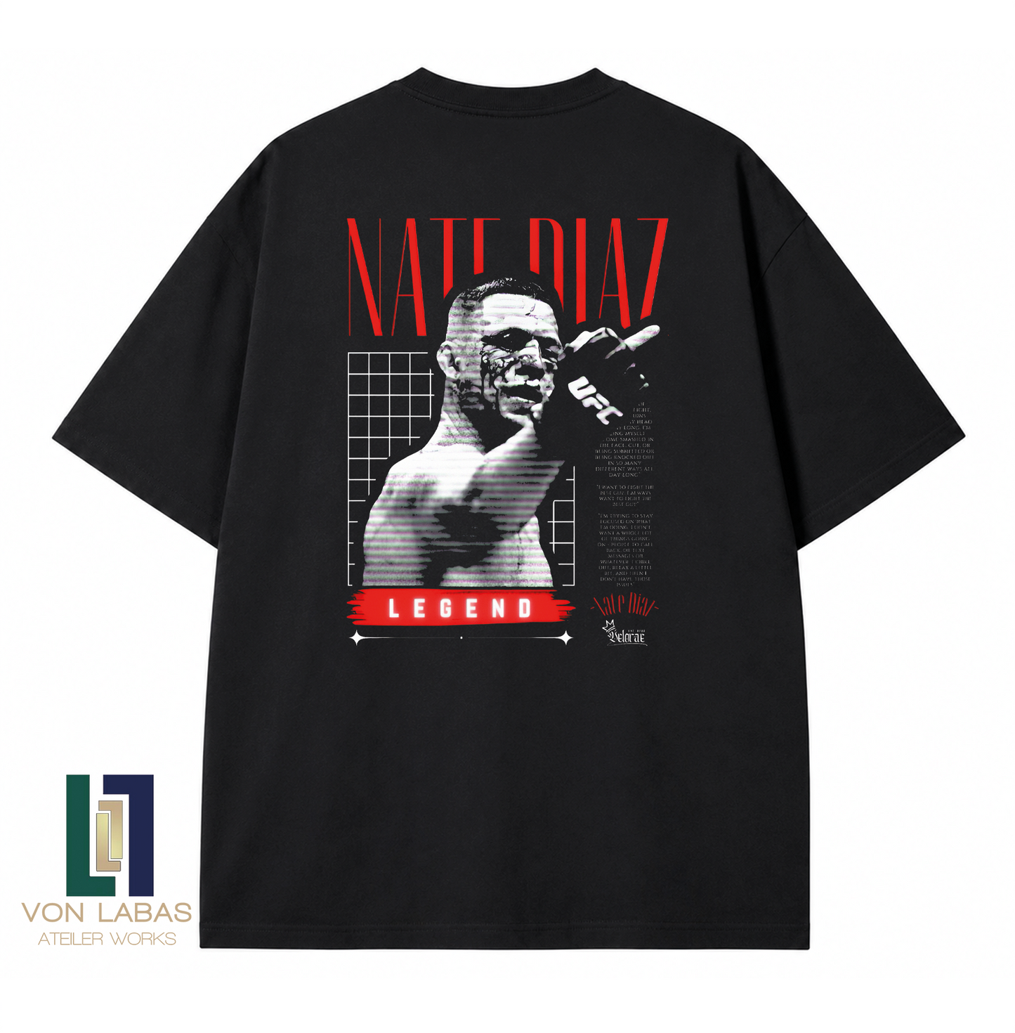 UFC Nate Diaz Baskılı Oversize T-Shirt