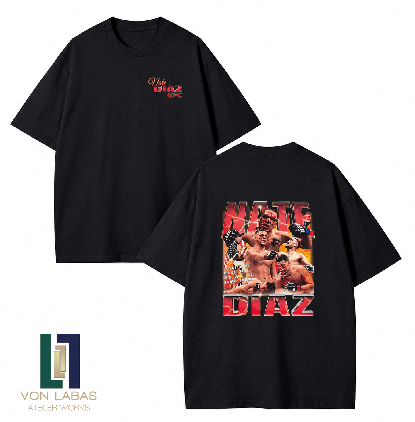 UFC Nate Diaz Baskılı Oversize T-Shirt